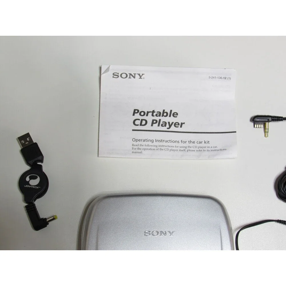 Sony Discman D-F411 Portable CD Player AM/FM Radio ESP2 Car Kit Headphones Works
